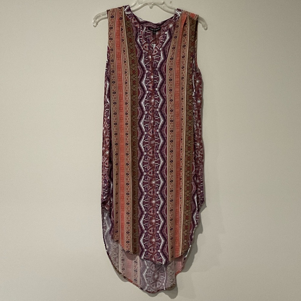 NWT Cable & Gauge Boho High Low Dress in Purple and Orange